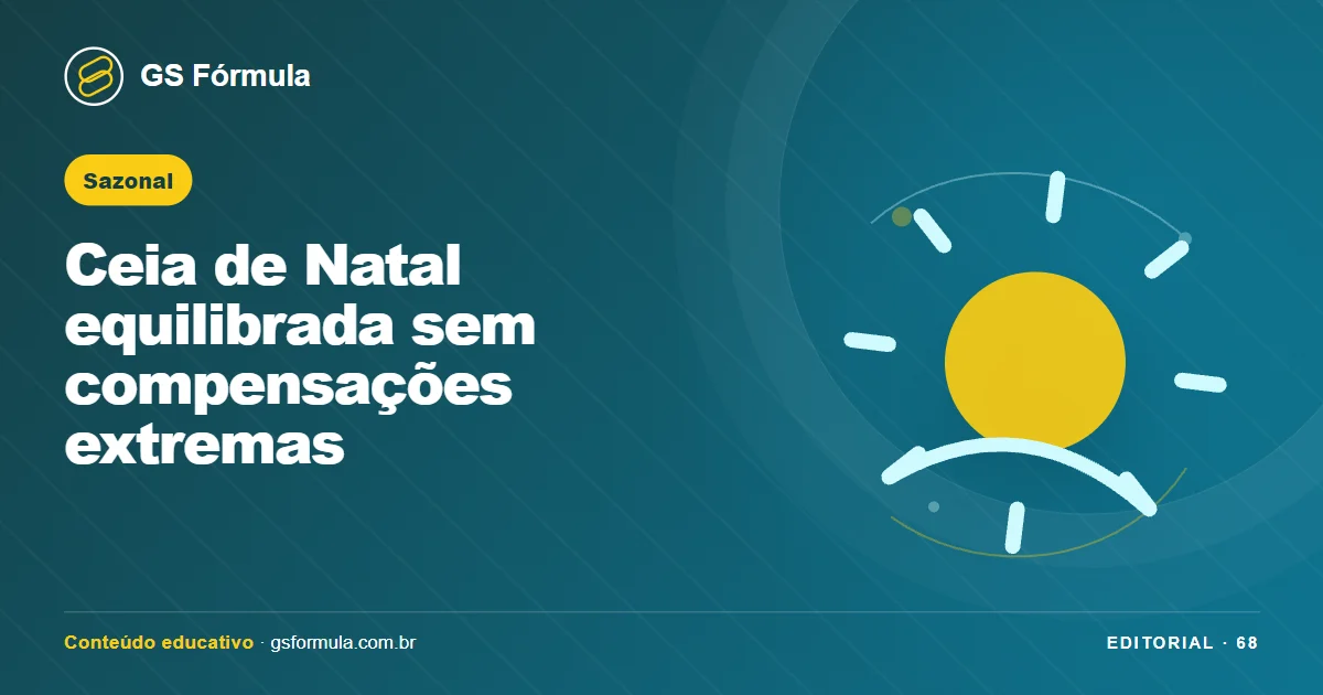 Ilustração editorial sobre Ceia de Natal equilibrada sem compensações extremas