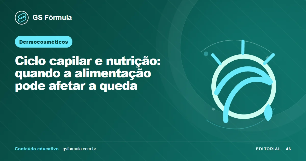 Ilustração editorial sobre Ciclo capilar e nutrição: quando a alimentação pode afetar a queda
