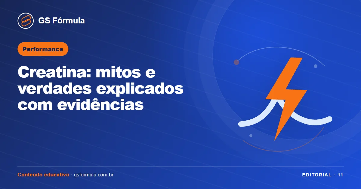Ilustração editorial sobre Creatina: mitos e verdades explicados com evidências