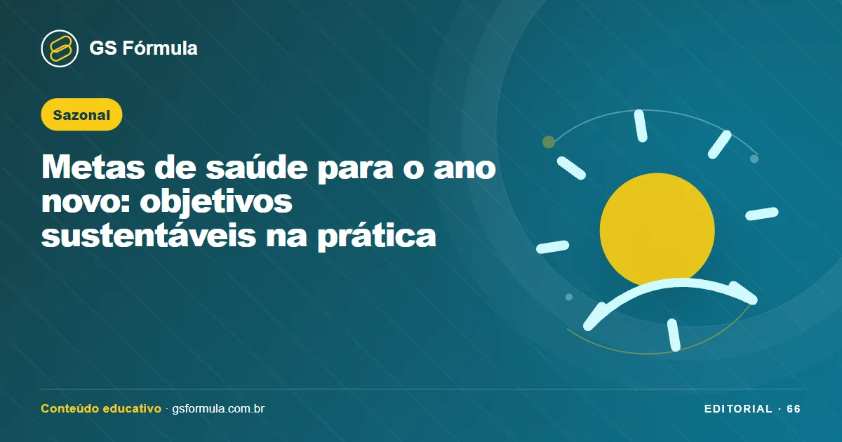Ilustração editorial sobre Metas de saúde para o ano novo: objetivos sustentáveis na prática