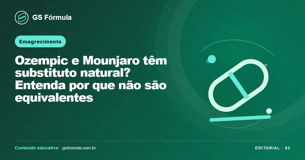 Ilustração editorial sobre Ozempic e Mounjaro têm substituto natural? Entenda por que não são equivalentes