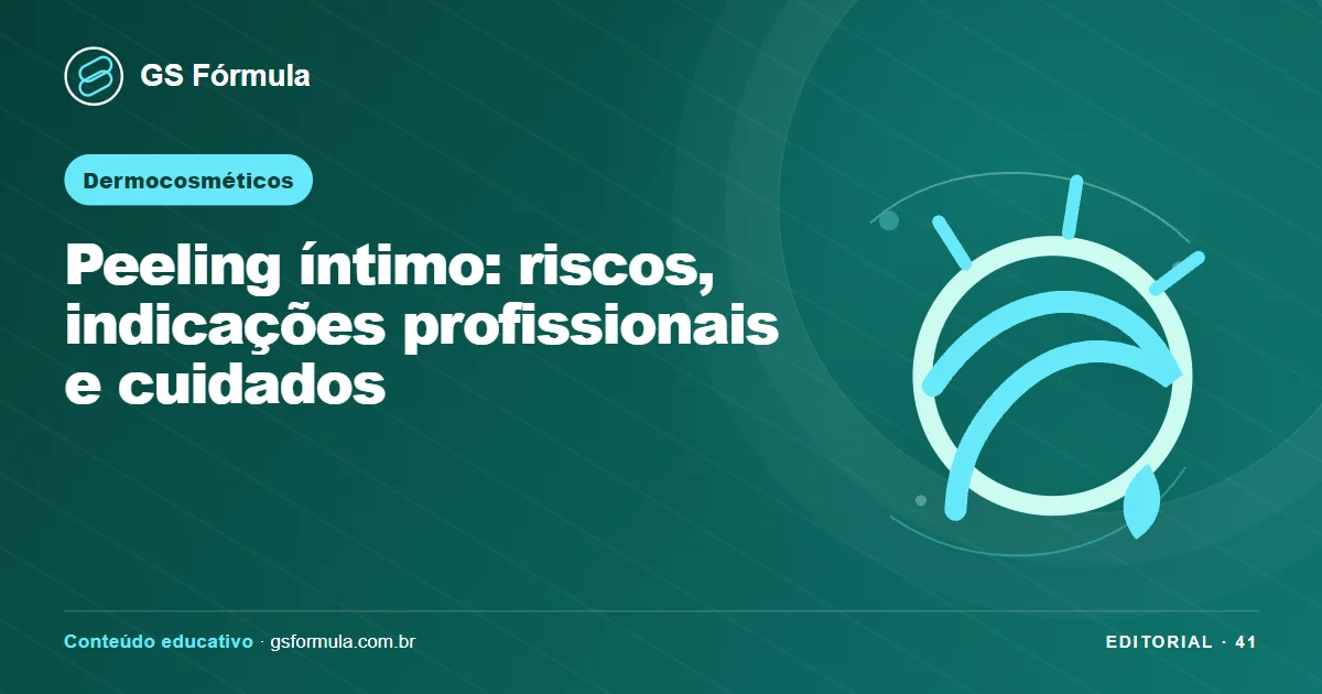 Ilustração editorial sobre Peeling íntimo: riscos, indicações profissionais e cuidados