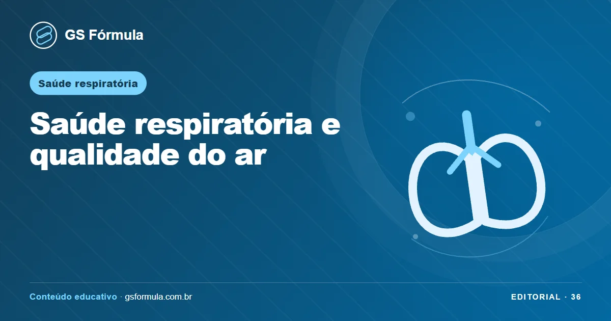 Ilustração editorial sobre Saúde respiratória e qualidade do ar