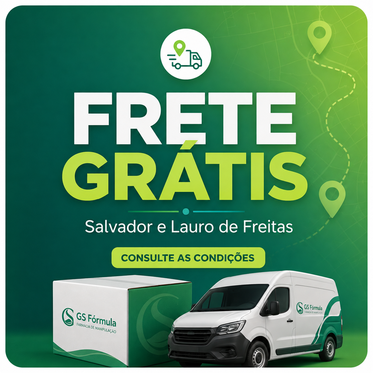 Condições de frete e entrega da GS Fórmula