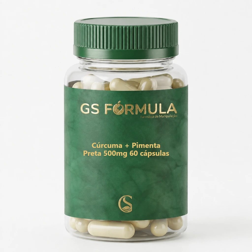 Cúrcuma + Pimenta Preta 500mg 60 cápsulas