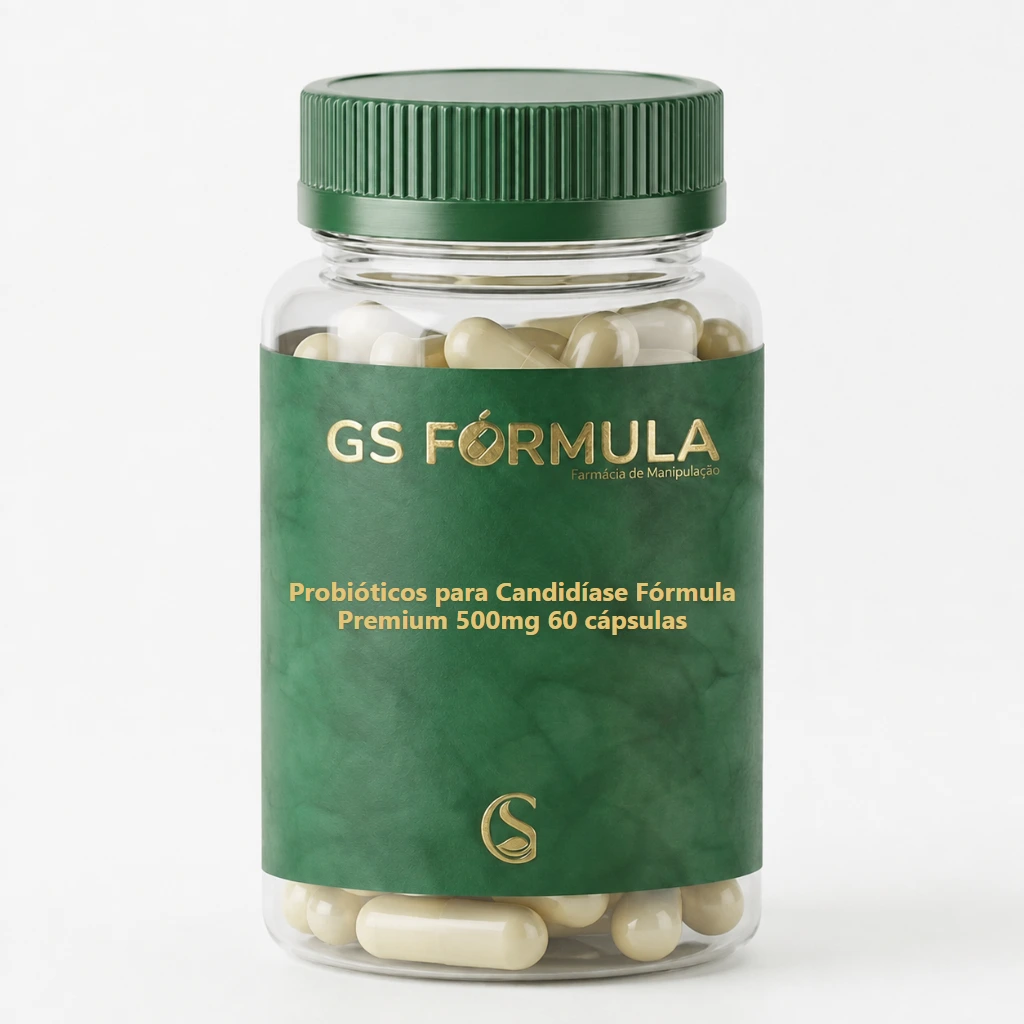 Probióticos para Candidíase Fórmula Premium 500mg 60 cápsulas