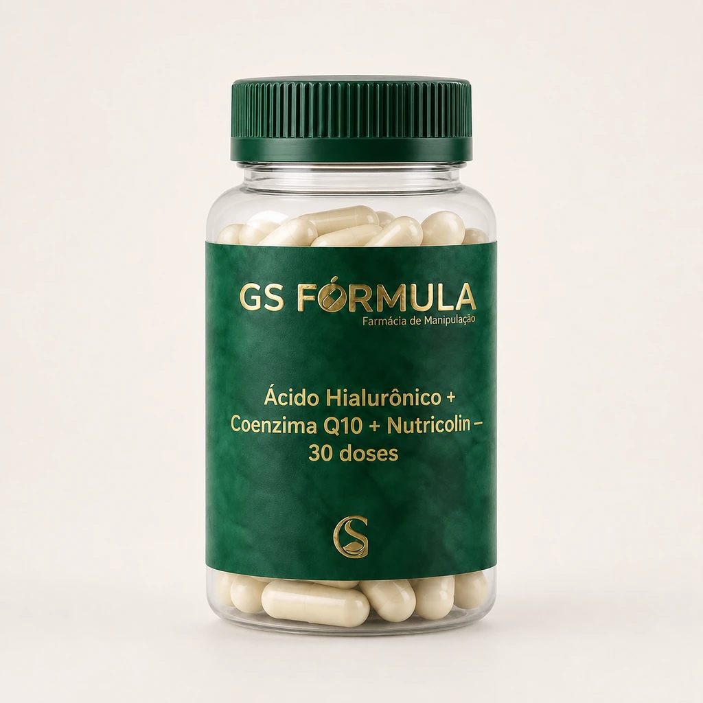 Ácido Hialurônico + Coenzima Q10 + Nutricolin — 30 doses