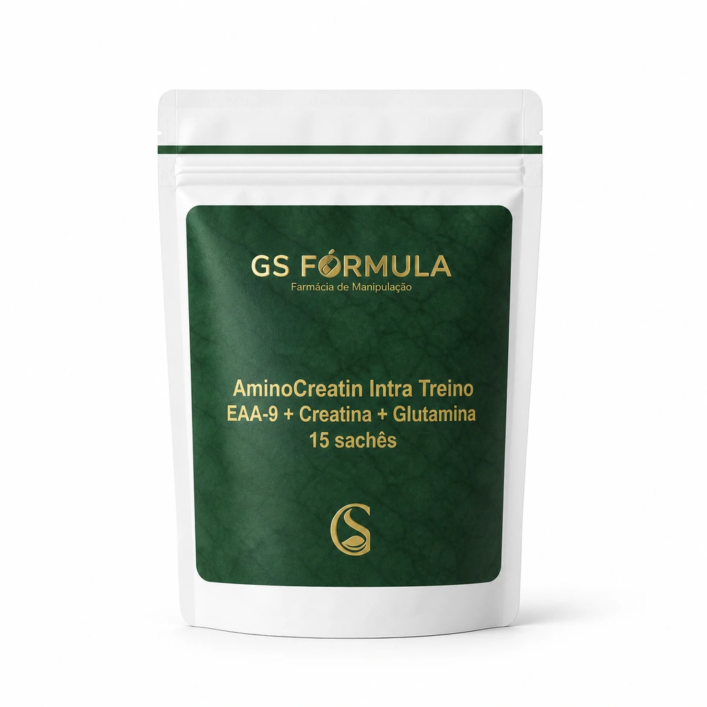 AminoCreatin Intra treino | Aminoácidos EAA-9 + Creatina + Glutamina 15 Sachês