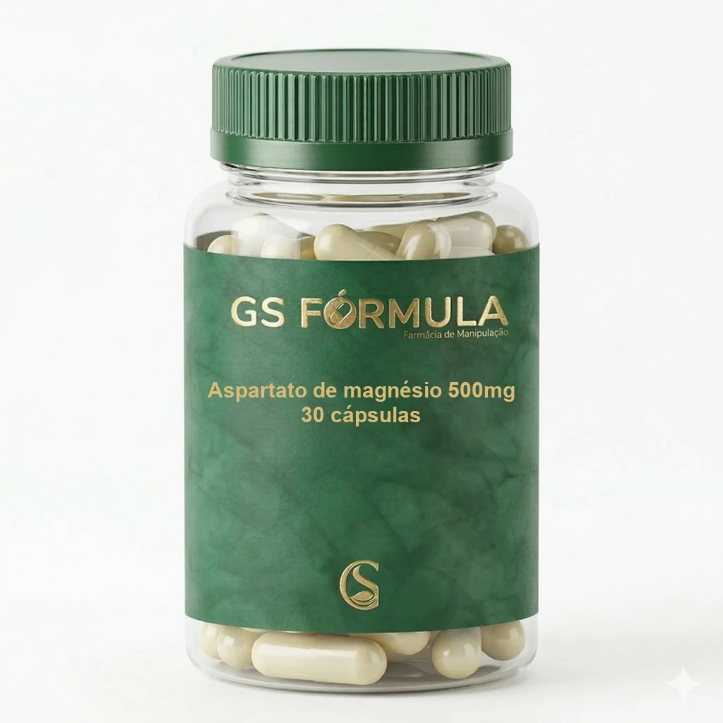 Aspartato de magnésio 500mg 30 cápsulas