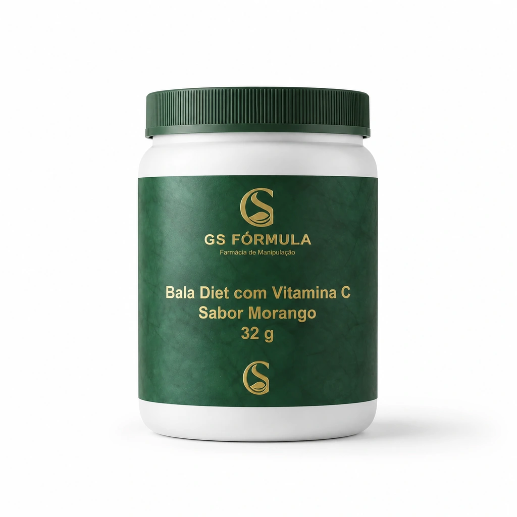 Bala diet com vitamina c (sabor morango) 32g nutrition