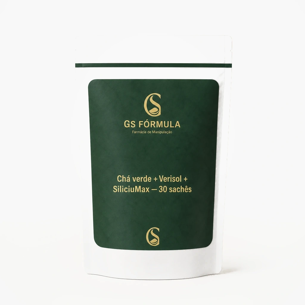 Chá verde + Verisol + SiliciuMax — 30 sachês