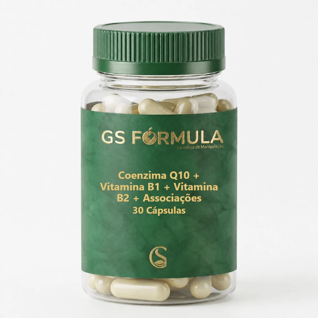 Coenzima Q10 + Vitamina B1 + Vitamina B2 + Associações 30 Cápsulas