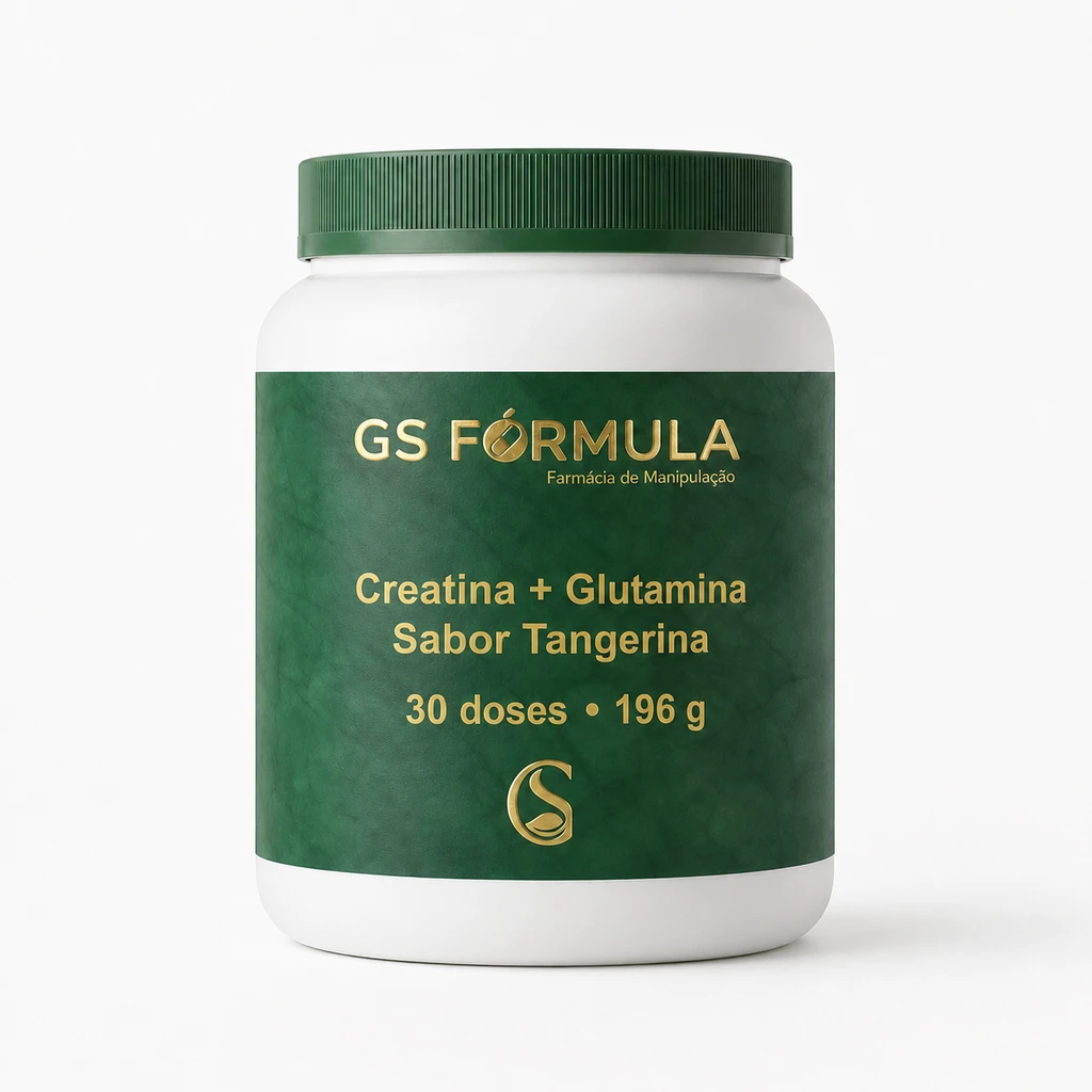 Creatina + Glutamina 30 Doses Sabor Tangerina 196g