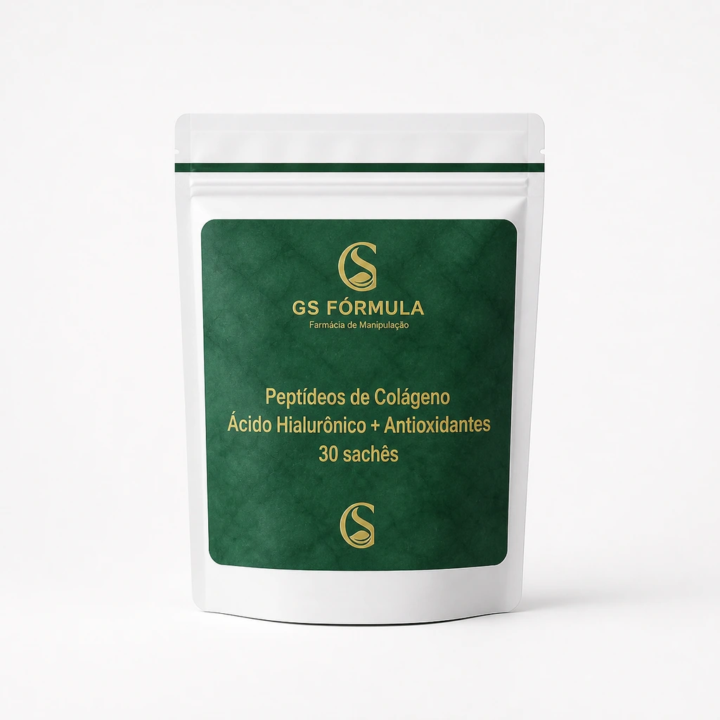 Peptídeos Bioativos de Colágeno + Ácido Hialurônico com Antioxidantes - 30 Sachês
