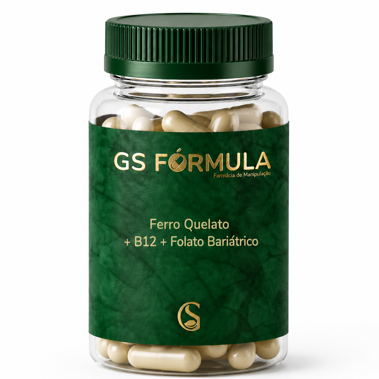Ferro Quelato + B12 + Folato Bariátrico 60 cápsulas