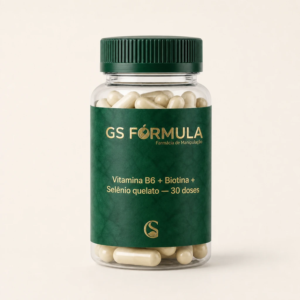 Vitamina B6 + Biotina + Selênio quelato — 30 doses